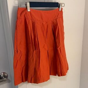 Banana Republic Vibrant Orange A-Line Skirt